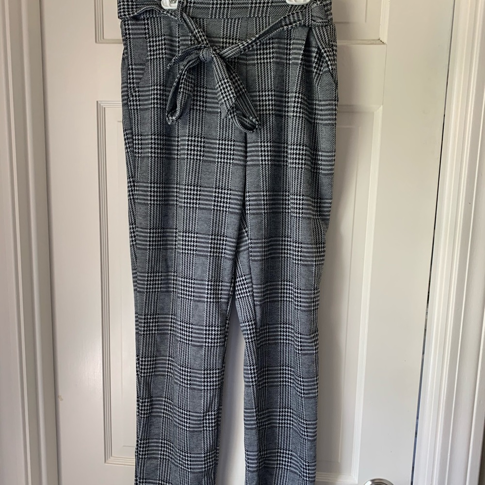 Black and White Checkered Pants
